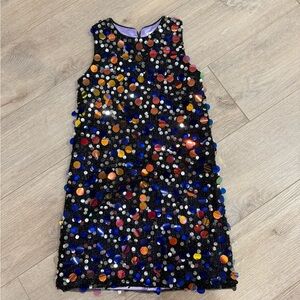Lola + The Boys Multicolor Sequin Kids Dress